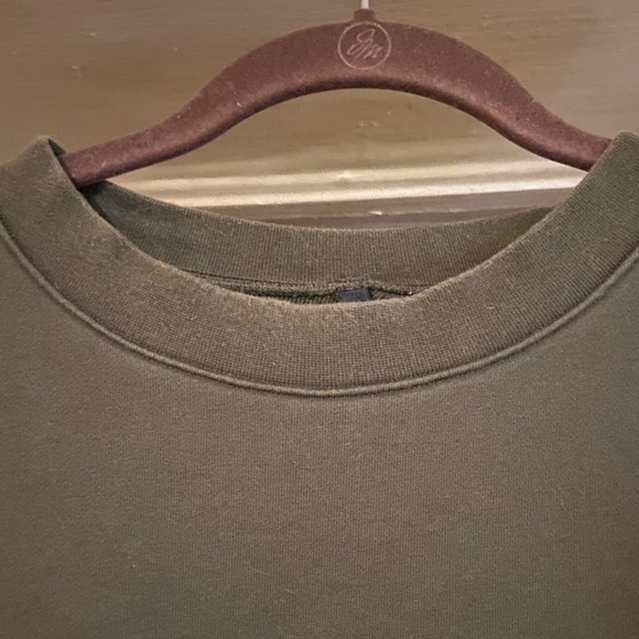 Lululemon French Terry Oversized Long Sleeve Crew Dark Olive Green XL M3DF8S - Picture 6 of 7